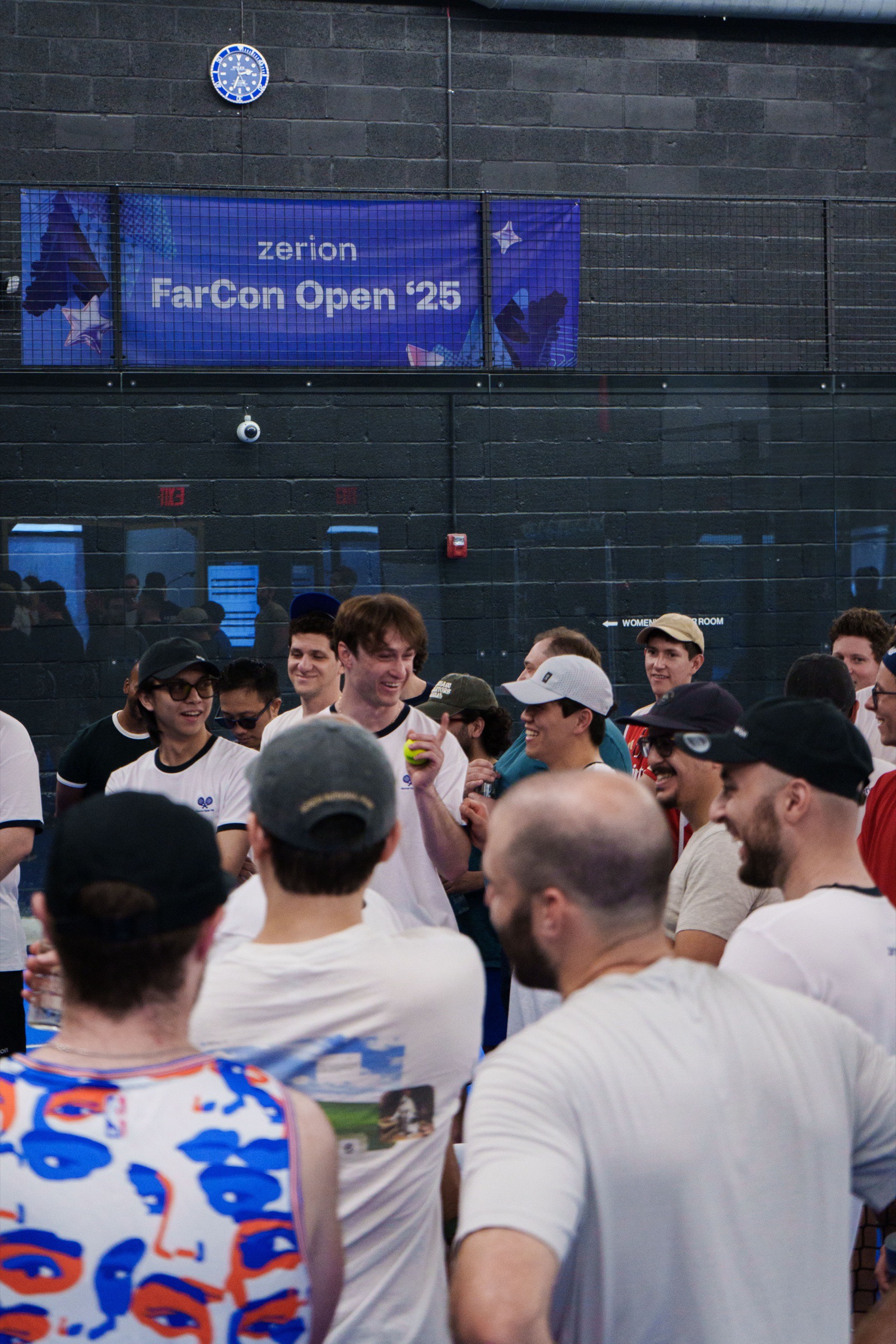 Players gathered under the Zerion FarCon Open banner at Padel Haus