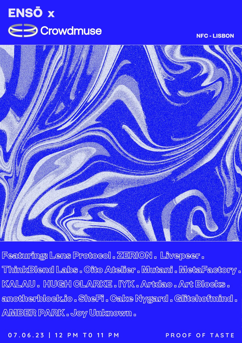 Blue Ensō and Crowdmuse NFC Lisbon collaboration poster
